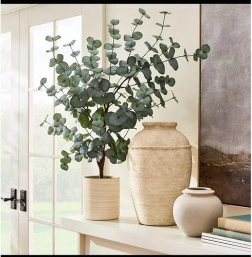 Large Artificial Eucalyptus Plant in Pot – Threshold designed with Studio