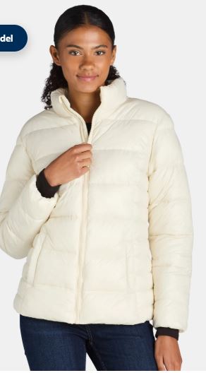 Time and Tru Women’s and Women’s Plus Puffer Jacket, Sizes XS-3X