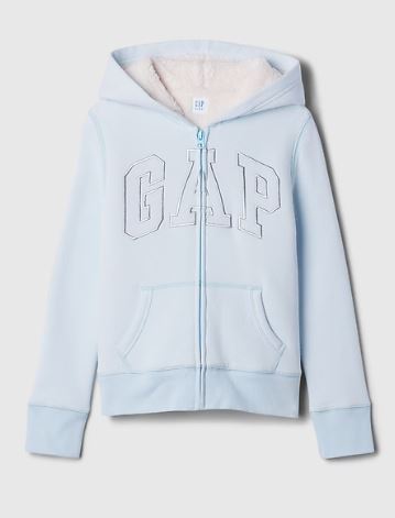 Kids Gap Logo Sherpa-Lined Zip Hoodie
