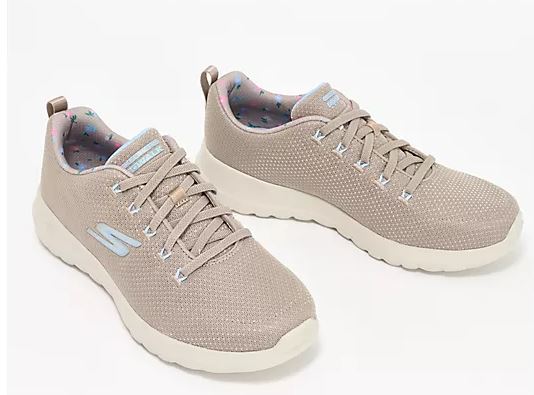 Skechers GOwalk Joy Vegan Washable Bungee Sneakers – Flower Bloom