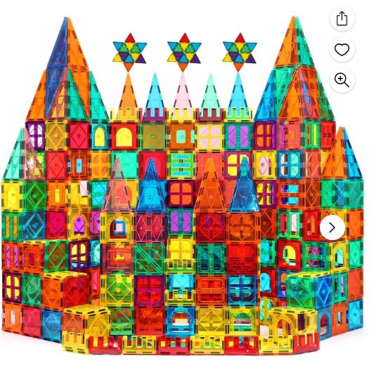 Magnetic Tiles for Kids,Educational Magnetic Building Blocks for Boys Girls, STEM Preschool Kidergarten Learning Toys