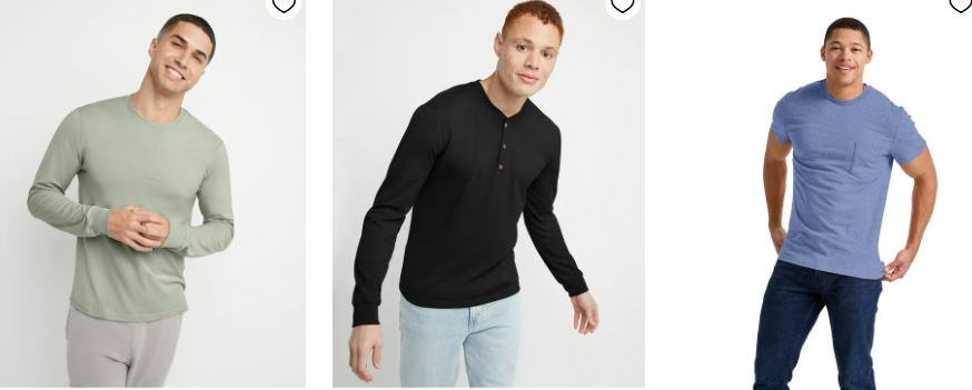 Hanes Long Sleeve T-Shirt Originals Men’s Cotton Crewneck Lightweight US Cotton