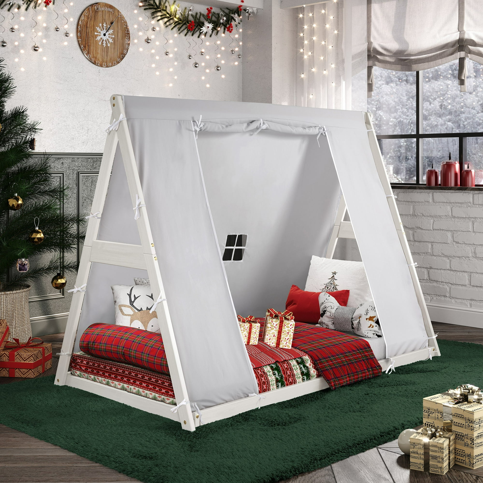 Mainstays New 2-Setting 3D Electric Stove Heater with Life-like Flame, Black