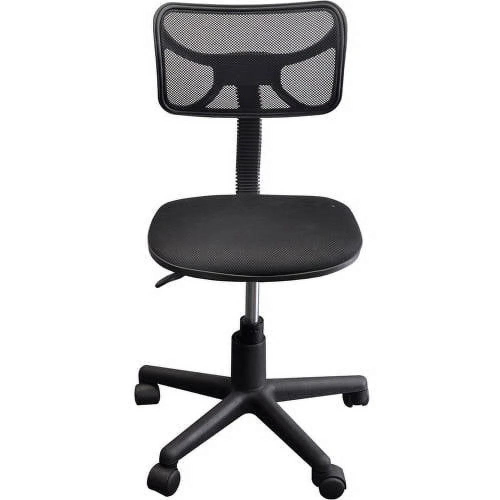 Alden Design Ergonomic Mesh Chair Adjustable Mid Back Swivel Office Chair with Armrests, Black