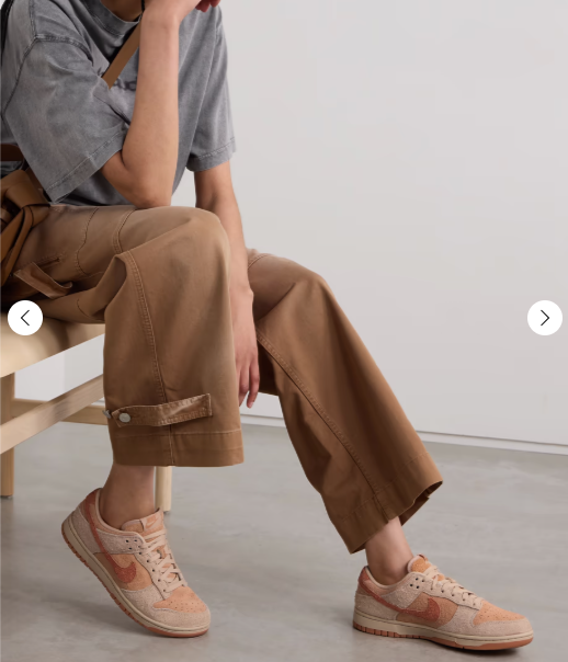 Nike Dunk Low brushed-suede sneakers