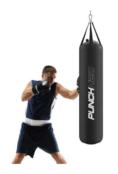 FitRx Punch H2O Water-Filled Punching Bag with Nylon Straps & metal D-Rings, 216 Lbs., 4′
