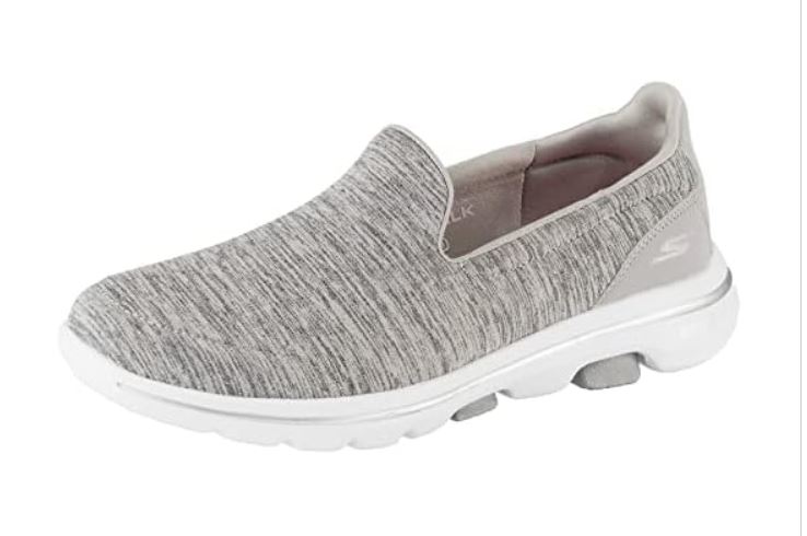 Skechers Women’s Go Walk 5 Honor Sneaker, Grey, 7.5 Wide