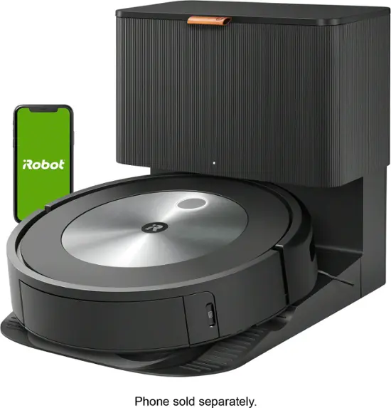 iRobot – Roomba j7+ (7550) Wi-Fi Connected Robot Vacuum with Automatic Dirt Disposal – Graphite