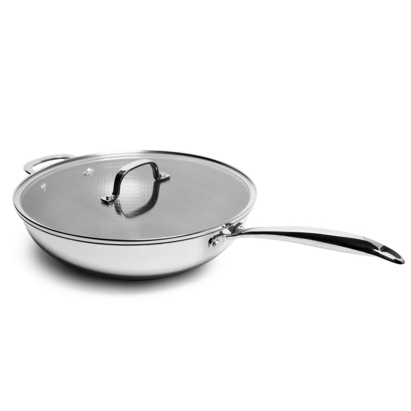 Lexi Home Modern Kitchen Basics Tri-Ply Stainless Steel Nonstick Frying Pan