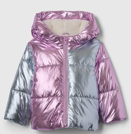 GAP babyGap ColdControl Max Shine Sherpa Puffer Jacket