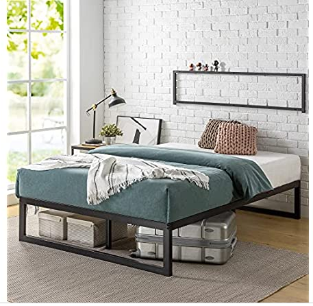 ZINUS Abel Metal Platform Bed Frame / Mattress Foundation with Steel Slat Support / No Box Spring Needed / Easy Assembly, King, Black