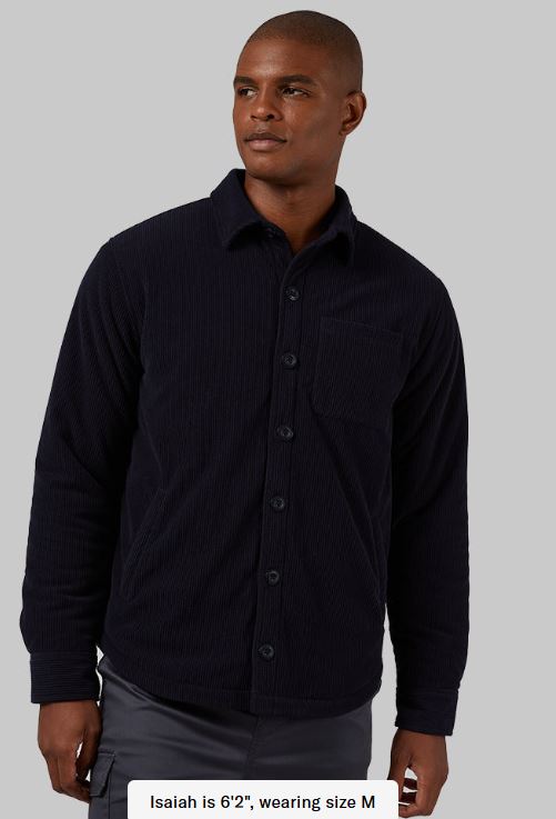 MEN’S CORDUROY SHERPA-LINED SHIRT JACKET