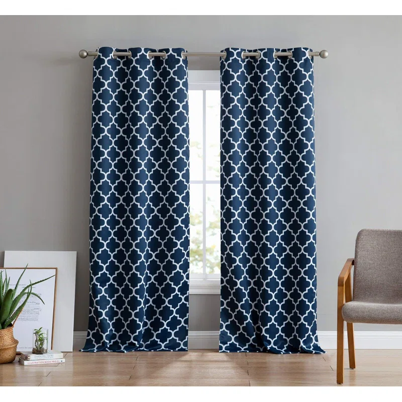 Alexuis Polyester Blackout Curtain Pair (Set of 2)
