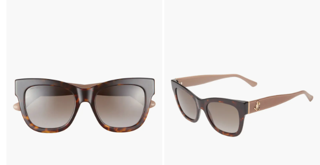 Jimmy Choo 52mm Rectangular Sunglasses