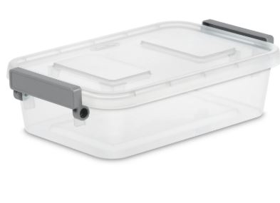 Sterilite 2.7 Qt. Modular Latch Box Plastic, Titanium
