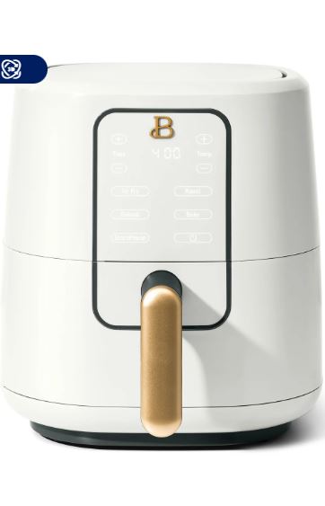 Beautiful 3 Qt Air Fryer with TurboCrisp Technology, White Icing by Drew Barrymore