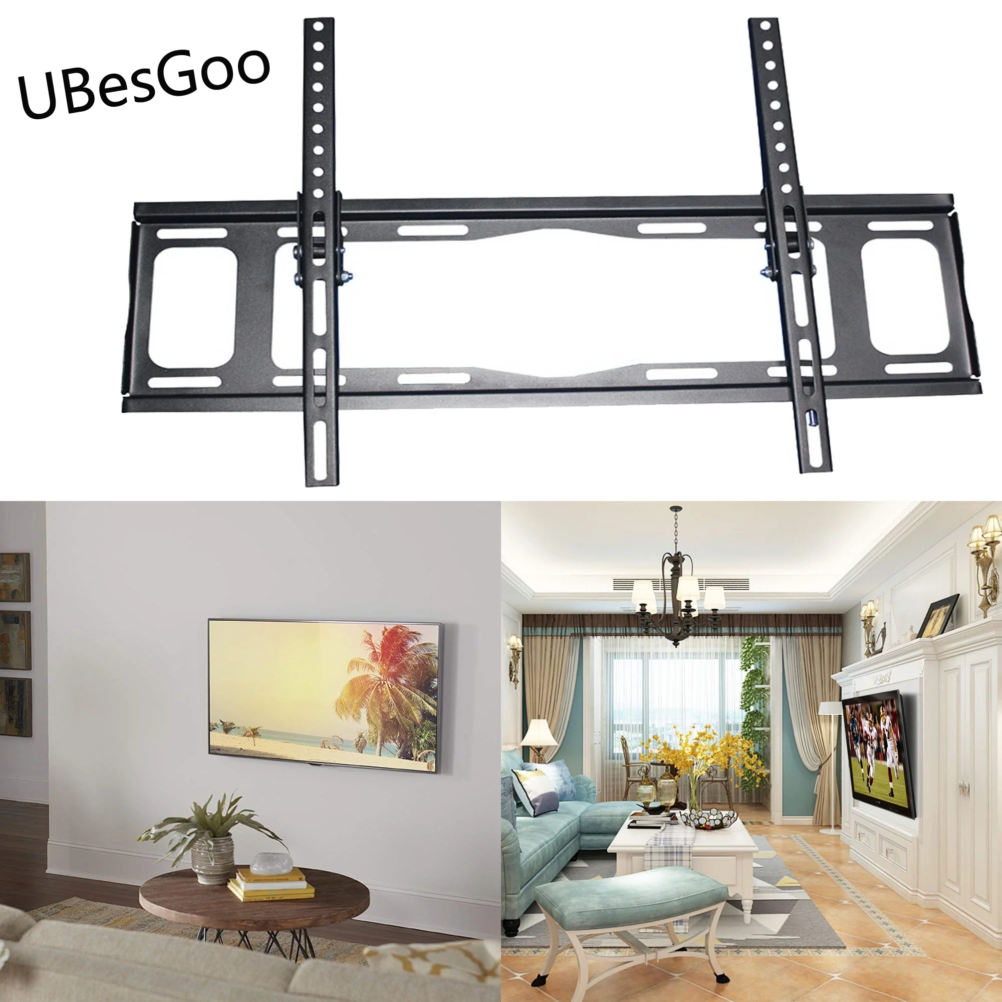 UBesGoo TV Wall Mount Bracket 32″-70″ LCD LED TV Display Load 110 lbs