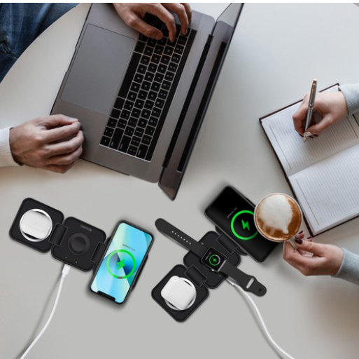 Trinity 3 in 1 Wireless Charging Station for iPhone AirPods & iWatch