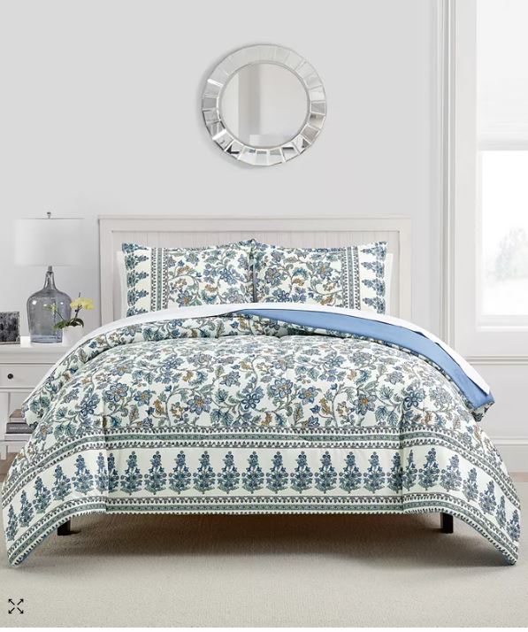 Jasmine Floral-Print 3-Pc. Comforter Sets