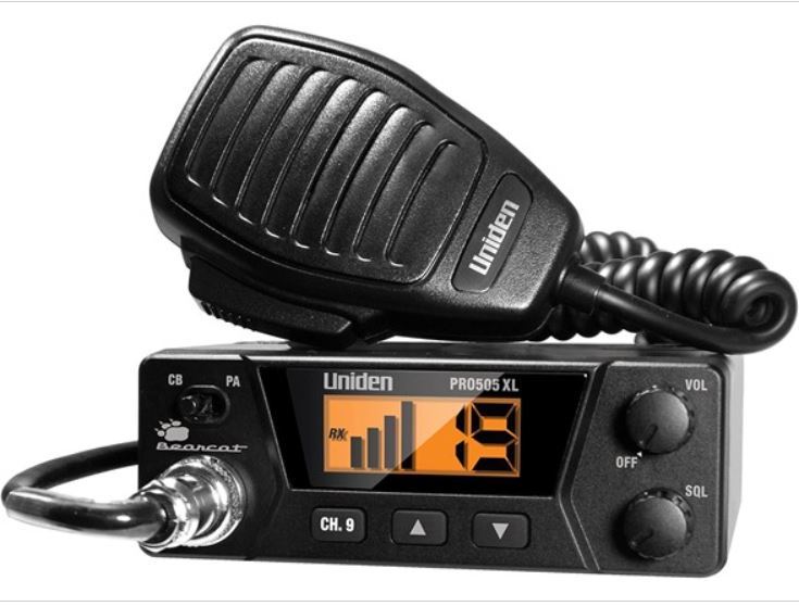 (NEW) Uniden PRO505XL 40-Channel CB Radio – Pro-Series, Compact Design. Public Address (PA) Function. Instant Emergency Channel 9, External Speaker Jack, Large Easy to Read Display
