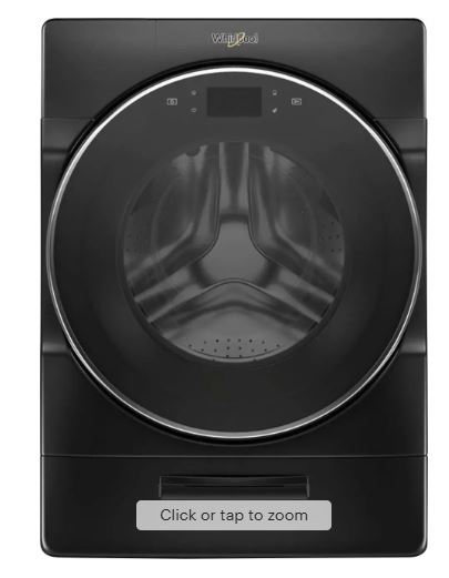 Whirlpool – 5.0 Cu. Ft. High Efficiency Stackable Smart Front Load Washer with Steam and Load & Go XL Dispenser – Black Shadow