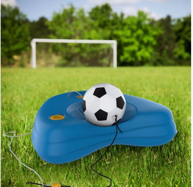 Toy Time Kids Soccer Ball Set with Adjustable String – Introductory Toy for Learning Soccer Basics – Weighted Base for Stability