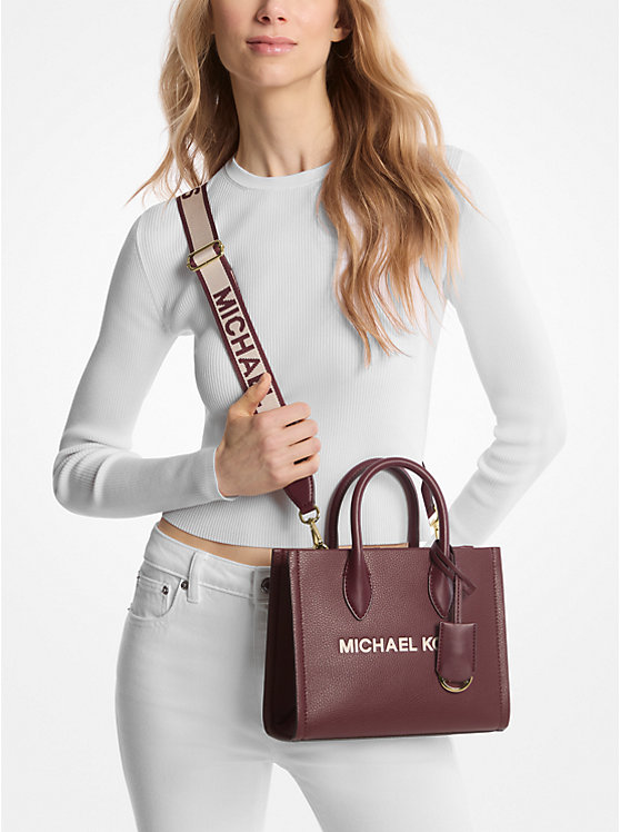 michaelkors Mirella Small Pebbled Leather Crossbody Bag