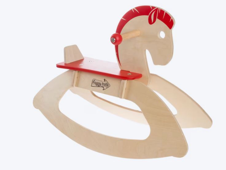 Hastings Home Rocking Horse Ride-on Toy for Children-Classic Wooden Rocker-Helps Develop Strength, Balance and Coordination- Fun for Boys and Girls Rocking toy
