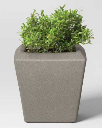 Threshold Studio McGee Large Square Ceramic Planter Pot Box Indoor/Outdoor