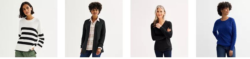 Women’s Sonoma Goods For Life® Side Slit Crewneck Sweater