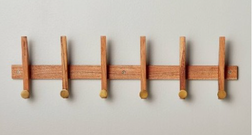 26″ Wood & Brass Hook Rail – Hearth & Hand with Magnolia