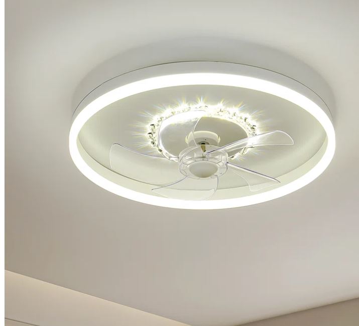 Fidalgo 20” Modern FlushMount Ceiling Fan with Light and Remote Control