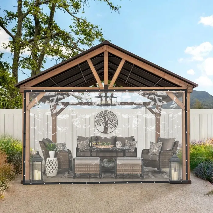 Outdoor Durable Clear Awning Patio Waterproof PVC Curtain