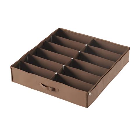 Hastings Home 5-Inches H 12 pair Brown Plastic Shoe organizer