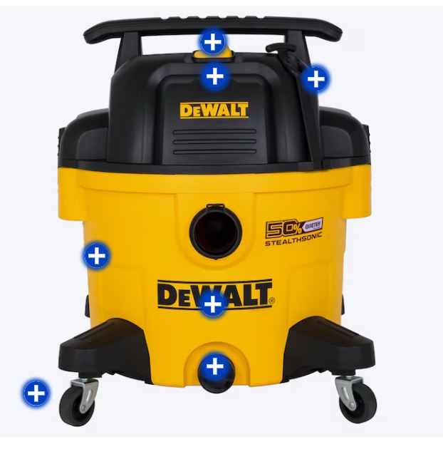 DEWALT Stealthsonic Quiet 9-Gallon 5-HP Corded Wet/Dry Shop Vacuum with Accessories Included