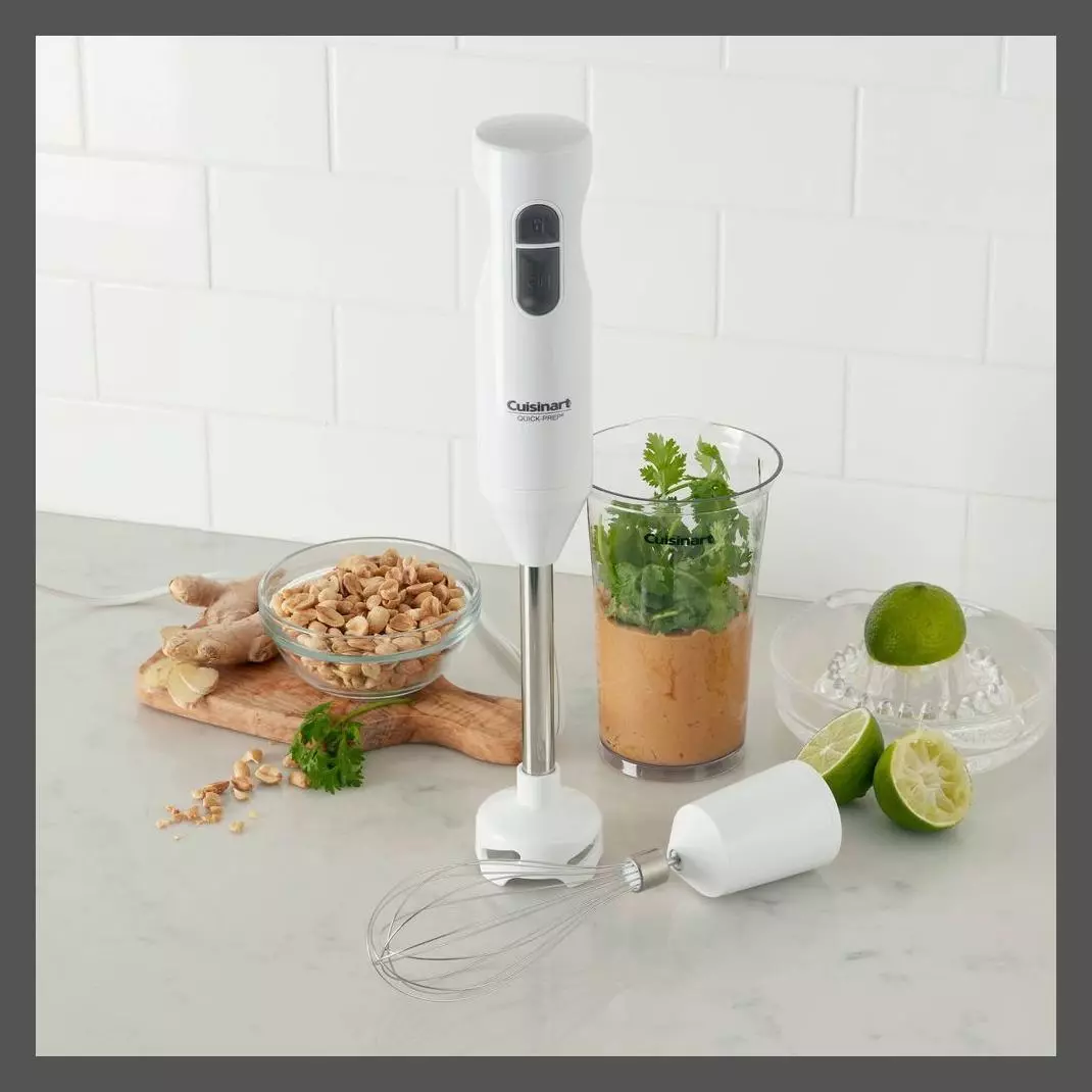 Cuisinart 24 oz Hand Blender White Quick-Prep Single-Speed CHB-60TG 250W
