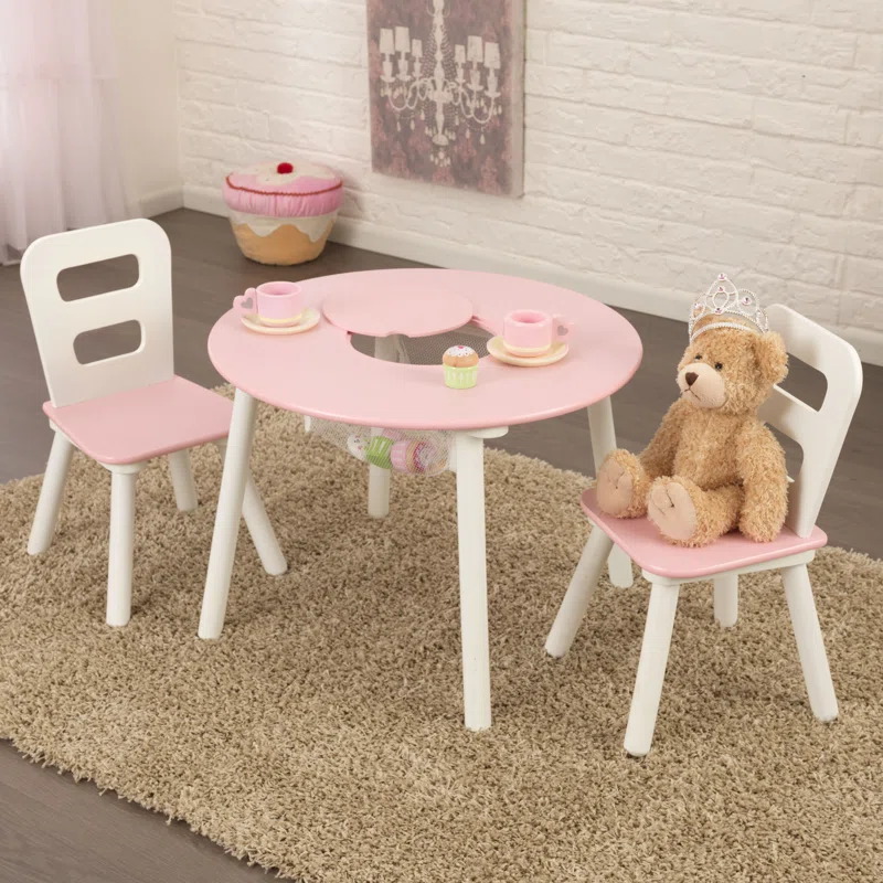 Kids 3 Piece Play Or Activity Table and Chair Set