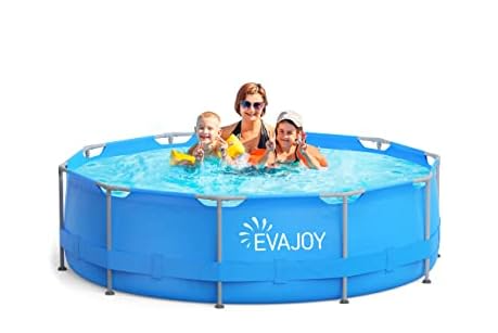 EVAJOY 12ft x 30in Metal Frame Swimming Pool