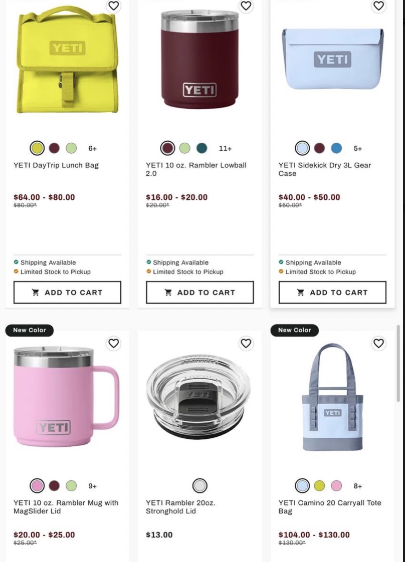 Yeti on sale at Dick Sporting Goods 