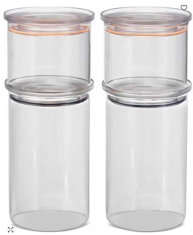 8-Piece Glass Storage Canister Set