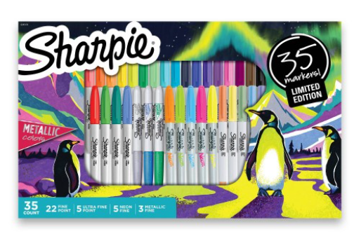 Sharpie 35pk Permanent Markers Fine Point and Ultra-Fine Point Multicolored