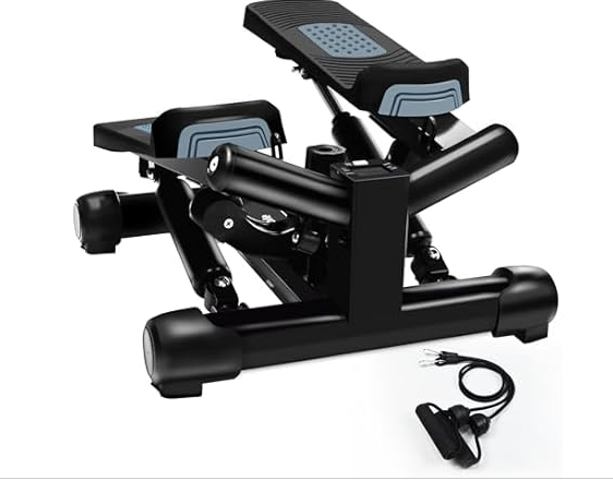 primasole Exercise Stepper with Resistance Bands & Digital Monitor Stair Exercise