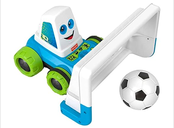 Fisher-Price Electronic Soccer Game Goaldozer Motorized Net with Lights & Sounds for Preschool Sports Play Ages 3+ Years