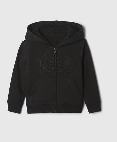 babyGap Logo Sherpa-Lined Zip Hoodie