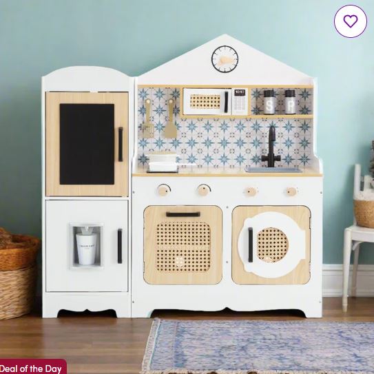 Teamson Kids Little Chef Morocco Wooden Play Kitchen & Accessories Set