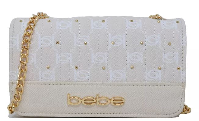 bebe Cinzia Printed Monogram Crossbody Bag