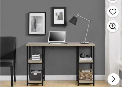 Ameriwood Home Alsberry Double Pedestal Computer Desk, Distressed Gray Oak