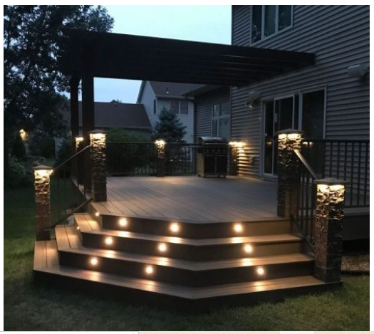 16-Pack Solar Waterproof LED Deck Lights