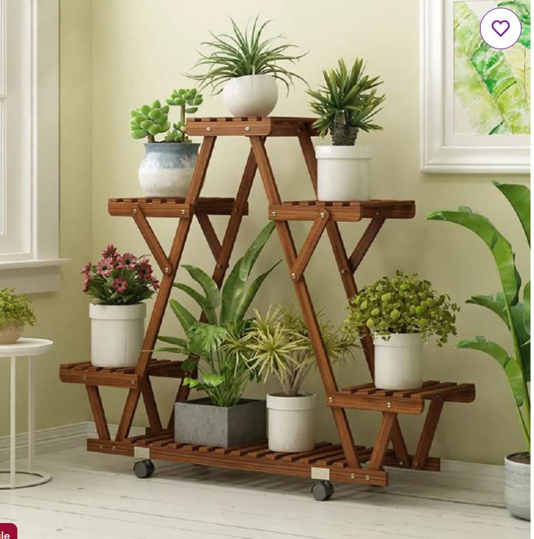 Bairoil Metal 3 Tiers Bar Cart with Wine Glass Storage