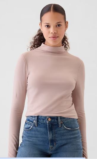 Featherweight Cropped Turtleneck